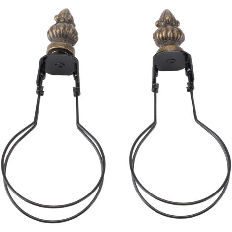 YWBL-WH Clip-on-Lampenschirm-Adapter, 2 Stück, Lampenclip-Adapter-Clip, 2 Stück (SCHWARZ)