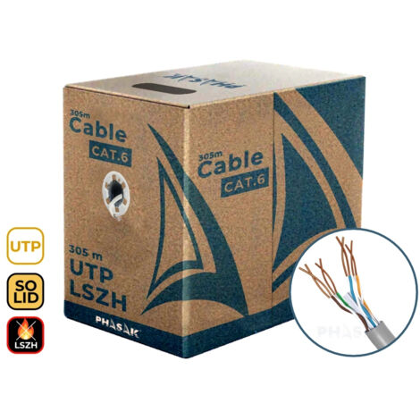 Z Coil 305 Phasak Cat 6 UTP AWG23 LSZH Solid 305m
