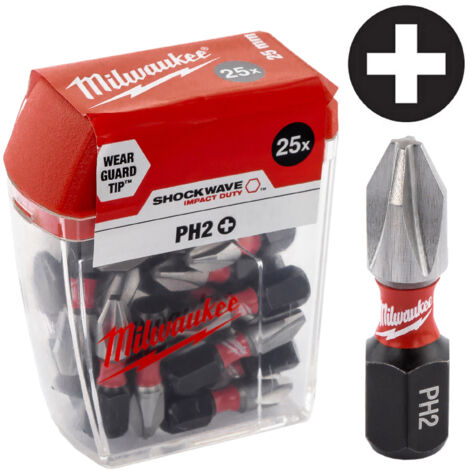 (z) Großpackung BIT SHOCKWAVE PH2 25mm (25 Stk.)