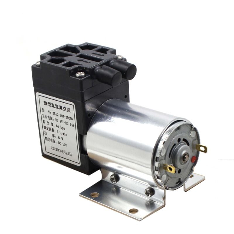 Tonchean - Z512-604-3000N 12V mini vacuum pump negative pressure suction pump pumping pump 5L/min 65-120kpa with stand