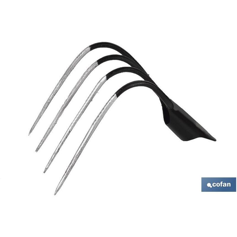 Fourche aux dents courbées forgée en acier spécial Manche non inclus Elle dispose de 5 dents