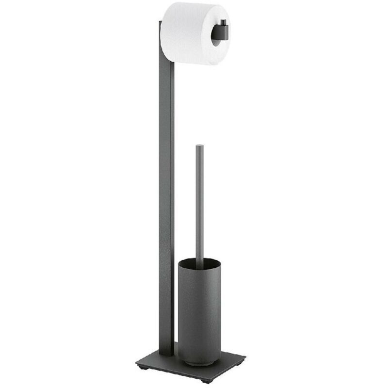 Zack Linea Toilettenbutler Schwarz, Edelstahl