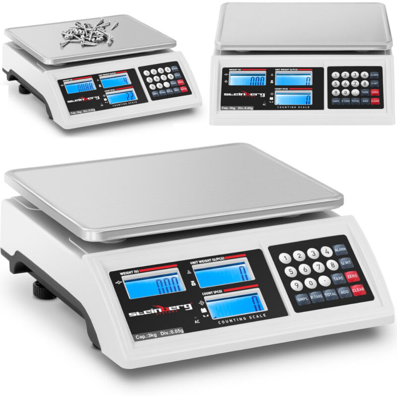 Steinberg Systems - Zählwaage Inventurwaage Referenzwaage Stückzählwaage Stückzahl 3 Kg / 0, 05 G