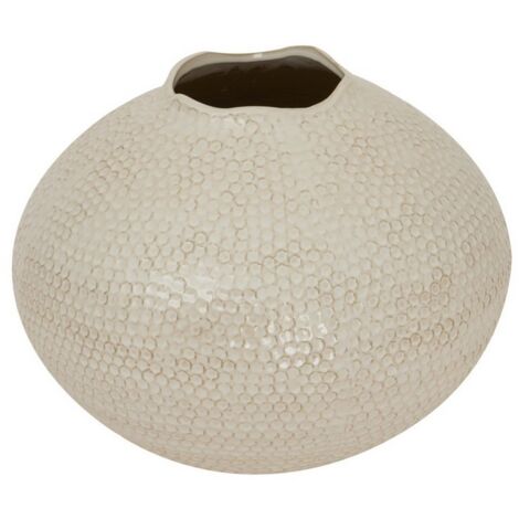 Zaffera Caldron Vase - Ceramic - L37 x W37 x H29 cm - White