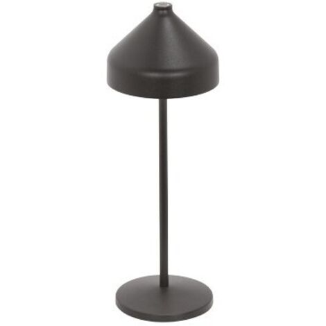 Zafferano AMELIE Lampada a led da tavolo Nera ricaricabile e dimmerabile