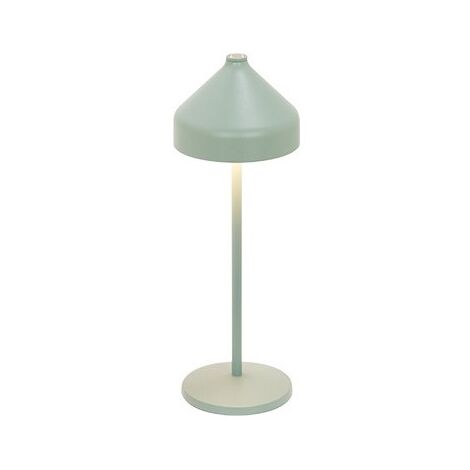Zafferano AMELIE Lampe de table LED Feuille verte rechargeable et dimmable