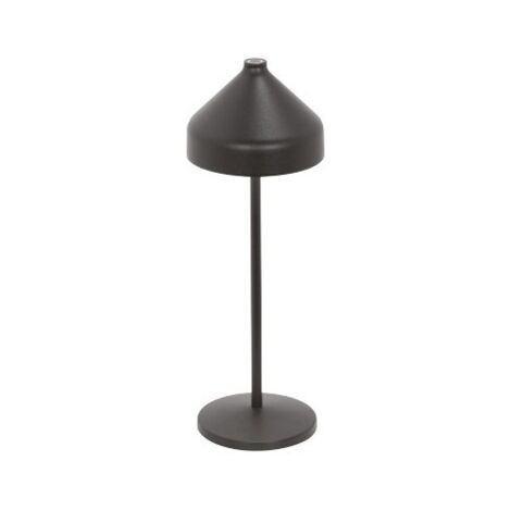 Zafferano AMELIE Lampe de table LED noire rechargeable et dimmable