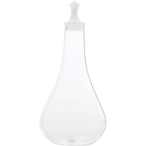Zafferano Bouteille Collection Pirolo en Verre Borosilicate Soufflé à la Main Blanc Design Élégant Inspiré des Échecs pour Service de Table