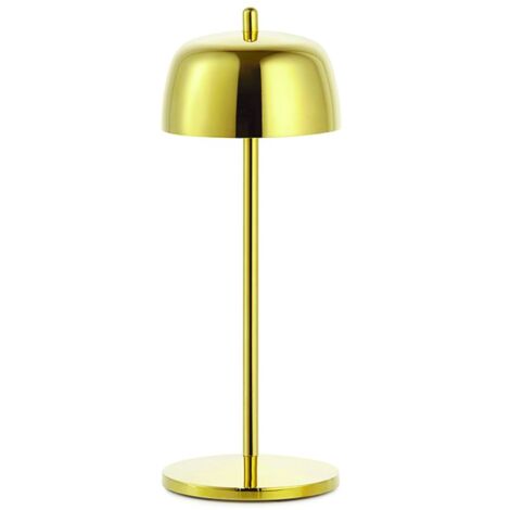 Zafferano Lampada a led da tavolo CIRCE Oro Lucido ricaricabile e dimmerabile