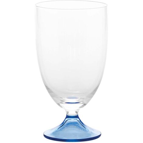 Zafferano Lot de 4 Verres à Eau Collection Maestro Verre Sodocalcique Bluino, Design Vénitien Artisanal Soufflé à la Main sans Jambe pour la Table