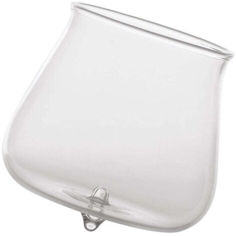 Zafferano Lot de 6 Verres Pirolo Tumbler en Verre Borosilicate Transparent Design Oblique Rotatif Résistant aux Chocs Thermiques pour Table Élégante