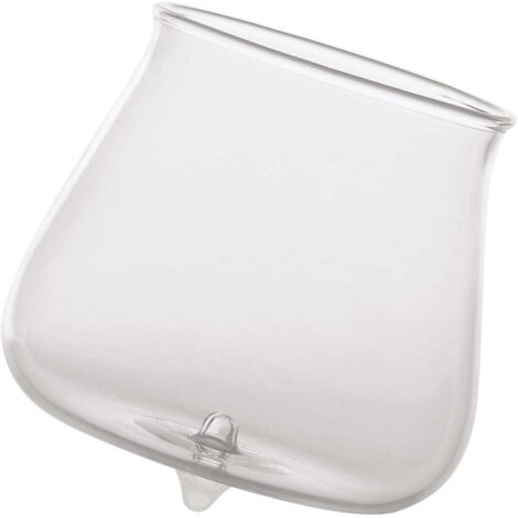Zafferano Lot de 6 Verres Tumbler Série Pirolo en Verre Borosilicate Blanc Design Dynamique Rotatif à Effet Toupie pour Table Élégante