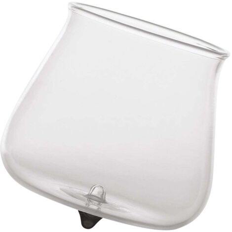 Zafferano Lot de 6 Verres Tumbler Série Pirolo en Verre Borosilicate Couleur Noire, Design Oblique et Rotatif pour une Table Élégante et Raffinée