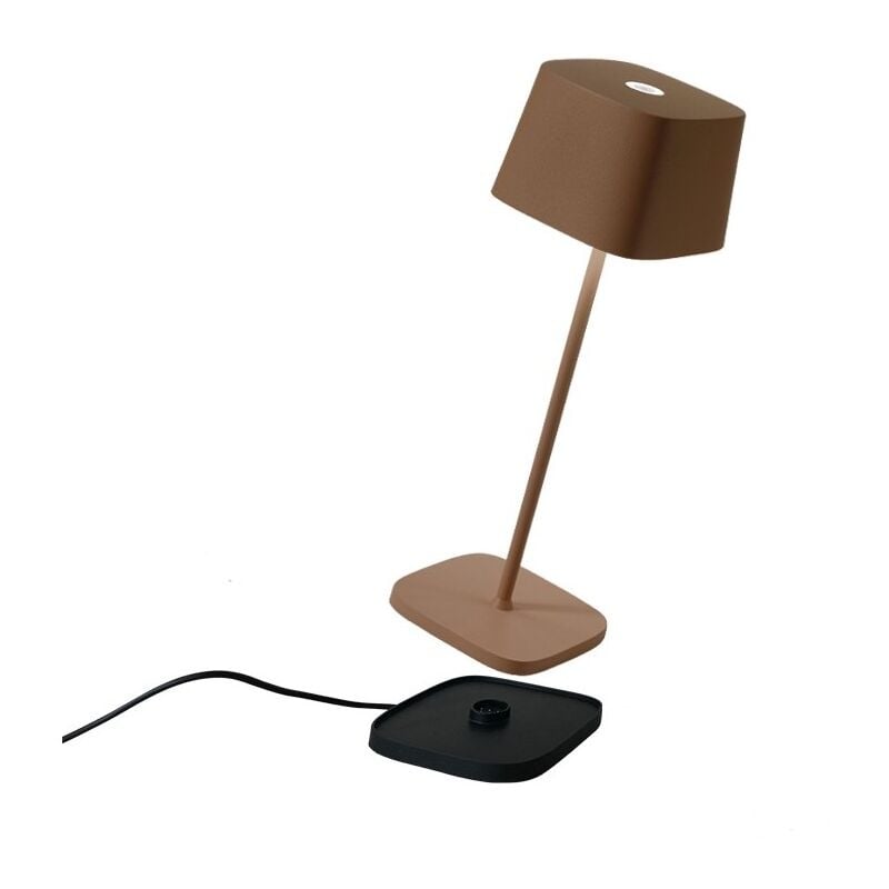 Zafferano - Lampe de table led Ofelia Pro Corten, rechargeable et dimmable