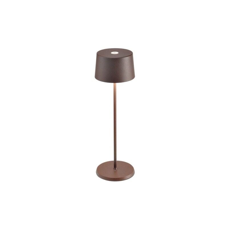 Lampada a led da tavolo Olivia Pro Corten ricaricabile e dimmerabile