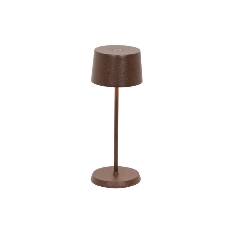 Zafferano - olivia pro micro Lampe de table led Corten rechargeable et dimmable