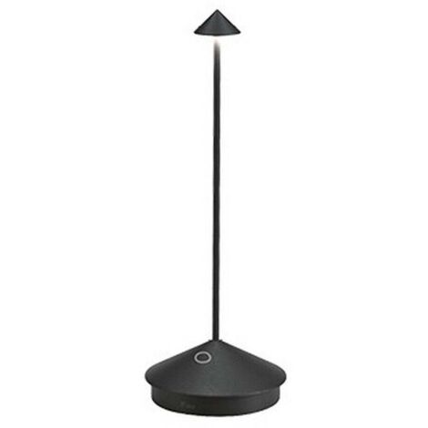 Zafferano Pina Pro Nero Opaco - Lampada da Tavolo a Led H29cm
