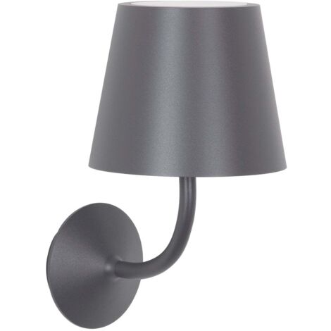 Zafferano Poldina 230V Applique d'extérieur en aluminium moulé sous pression Gris foncé avec diffuseur en polycarbonate transparent IP54 E27