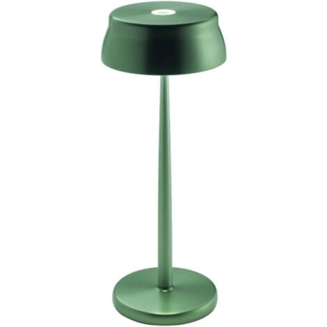Zafferano SISTER LIGHT Wi-fi Lampada a led smart da tavolo Verde ricaricabile e dimmerabile