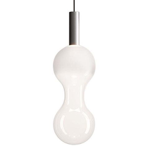 Zafferano Suspension Sfer'Otto en aluminium et verre borosilicaté soufflé à la bouche avec source LED 8W 2700K dimmable à coupure de phase