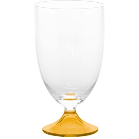 Zafferano Verre à Eau Ligne Maestro en Verre Soda Lime Soufflé à la Main Lot de 4 Pièces Couleur Ambre Design Contemporain Artisanal Élégant