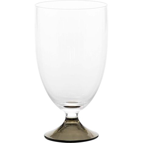 Zafferano Verre à Eau Maestro Série Collection Artisanale en Verre Soda Lime Soufflé à la Main Couleur Gris Lot de 4 Pièces Design Vénitien