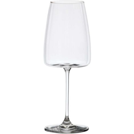 Zafferano Verre Altopiano 51 cl Lot de 6 Pièces en Verre Sonore Supérieur pour Vins Blancs Frais, Design Moderne avec Fond Plat et Haute Résistance