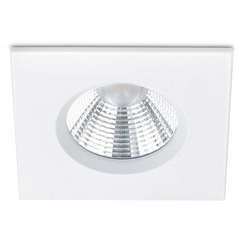 Zagros Spot Encastrable led Carré Blanc Dimmable IP65 8,5cm x 8,5cm
