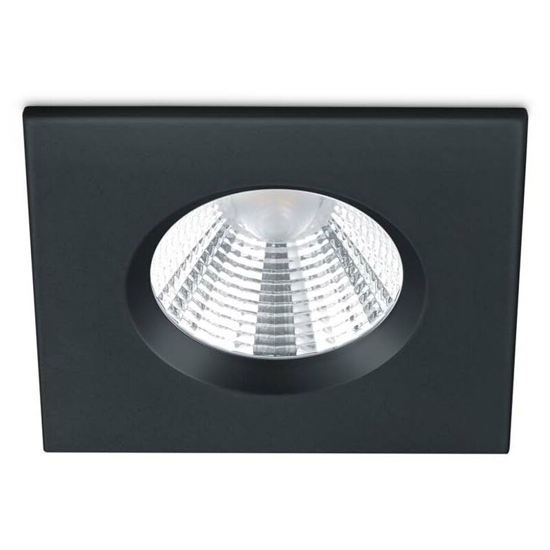 Zagros Spot Encastrable led Carré Noir Dimmable IP65 8,5cm x 8,5cm