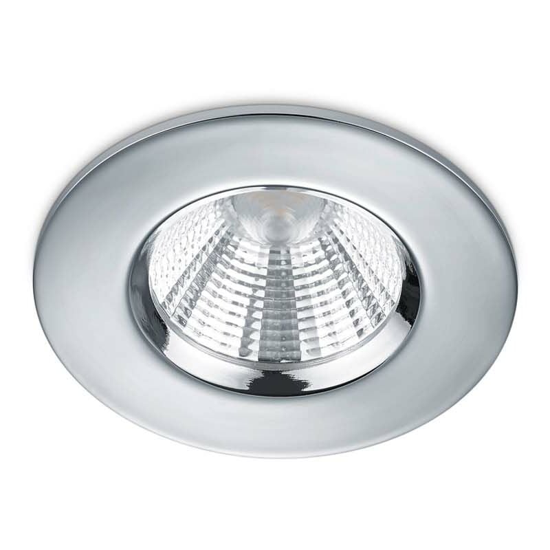 Zagros Spot Encastrable led Rond Chromé Dimmable IP65 Diam. 8,5cm