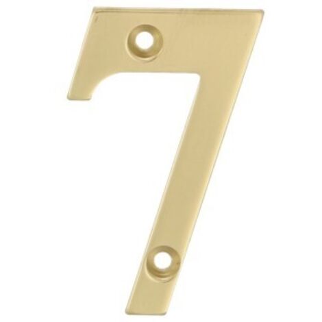 Zahl 7 Messing 10cm morgens