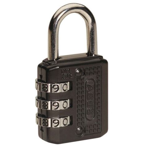 Zahlenvorhängeschloss schwarz 20 mm abus