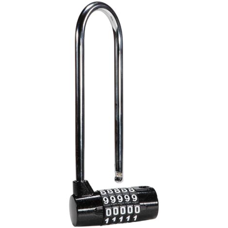 EASYWORK Zahlenvorhangschloss 5-stellige Zahlen Kombination Vorhängeschloss mit hohem Bügel