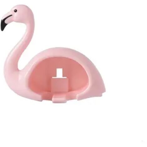 Zahnbürstenablage, Badezimmer-Abtropfgestell, wandmontierter elektrischer Zahnbürstenhalter, wasserdichter Toiletten-Saugnapf-Wandzahnbürstenhalter, rosa Schwan