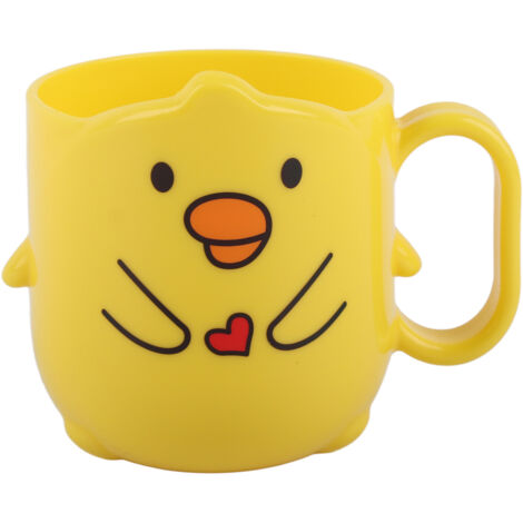 Zahnbürstenhalter mit Cartoon-Ente für Kinder, 300-ml-Badebecher aus Polypropylen