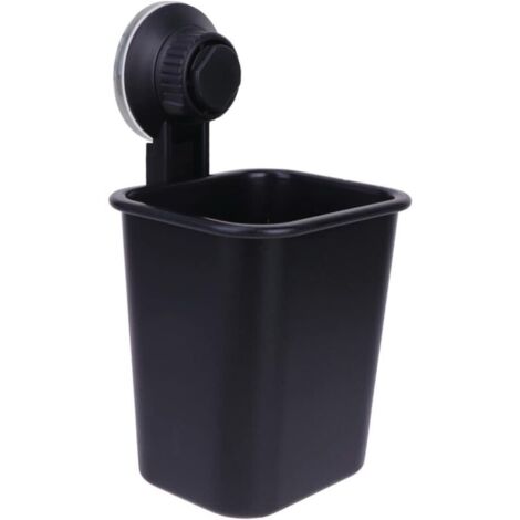 Zahnbürstenhalter zur Wandmontage für Badezimmer, Dusche, Rasierapparat, elektrische/batteriebetriebene Zahnbürste, Zahnpasta-Organizer, kein Bohren oder Nageln erforderlich (schwarz)