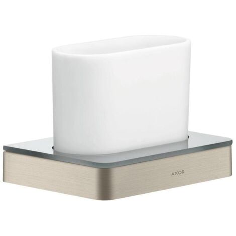 Zahnputzbecher AXOR UNIVERSAL Wandmontage brushed nickel