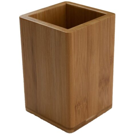 Zahnputzbecher Bambus  7,6 x 7,6 x 11cm Aufbewahrung Zahnpasta, Zahnbürstenhalter
