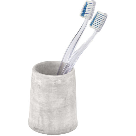 Zahnputzbecher VILLENA, Beton-Optik, Ø 7,4 cm, Wenko