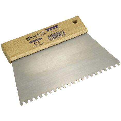 Zahnspachtel 180 mm, Zahnung viereck Größe C1 4,0 x 4,0 mm Fliesenwerkzeug