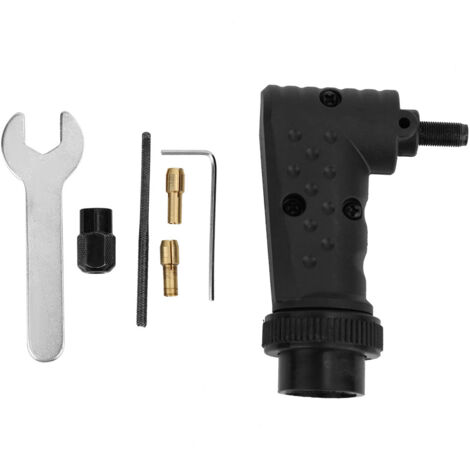 ZAICOLER Alimentation à Angle Droit, Angle Droit à 90 Degrés Angle D'angle de Fixation Adaptateur de Perceuse en Plastique et Alliage pour Broyeur (convertisseur à angle droit)