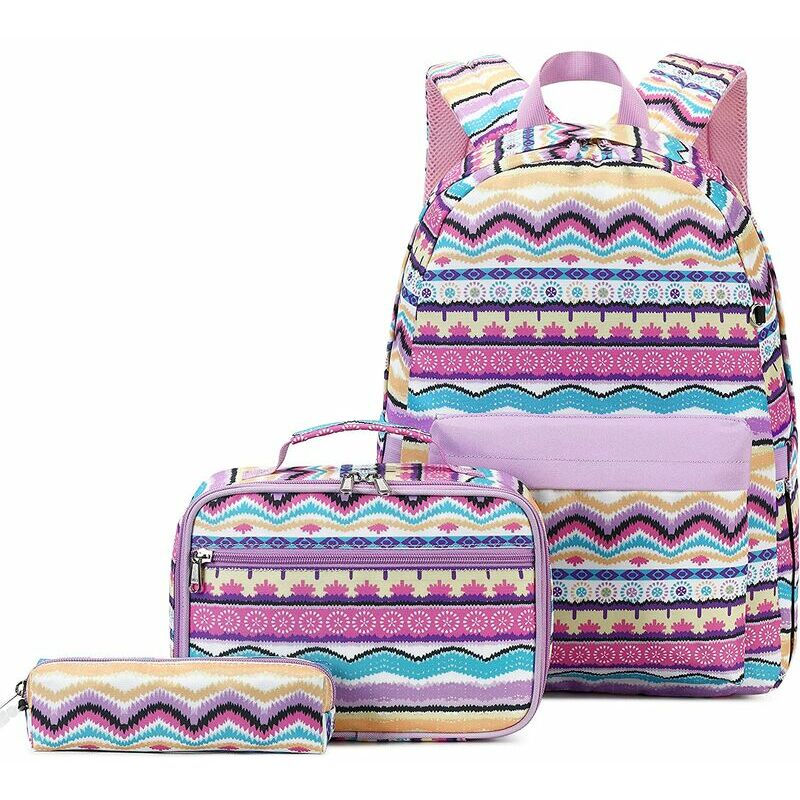 Zaino per ragazze con borsa per il pranzo Set