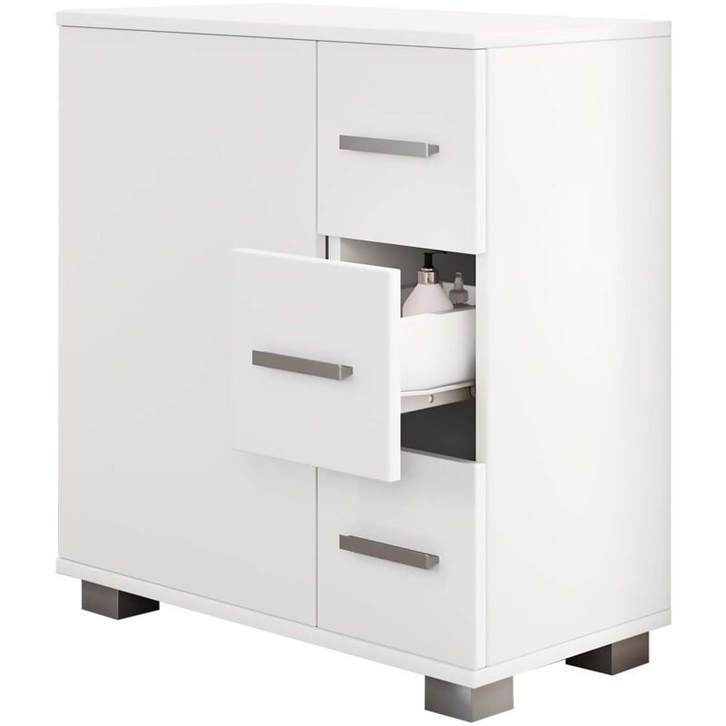 Ebuy24 - ZaloXL armoire haute pour salle de bain blanc.