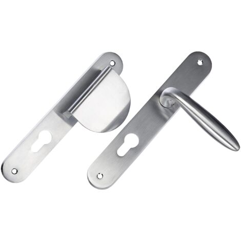 Zamak Bearing Handles for Front Doors: 7mm Square, 225x38mm Plate, 37-53mm Thickness, Satin Chrome