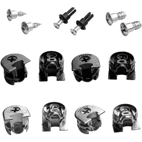 Zamak Support pour Clock-3 Etagères Ø20 Pack de 20 Pièces Support excentrique Fixation pour Meuble (Vis d'expansion)
