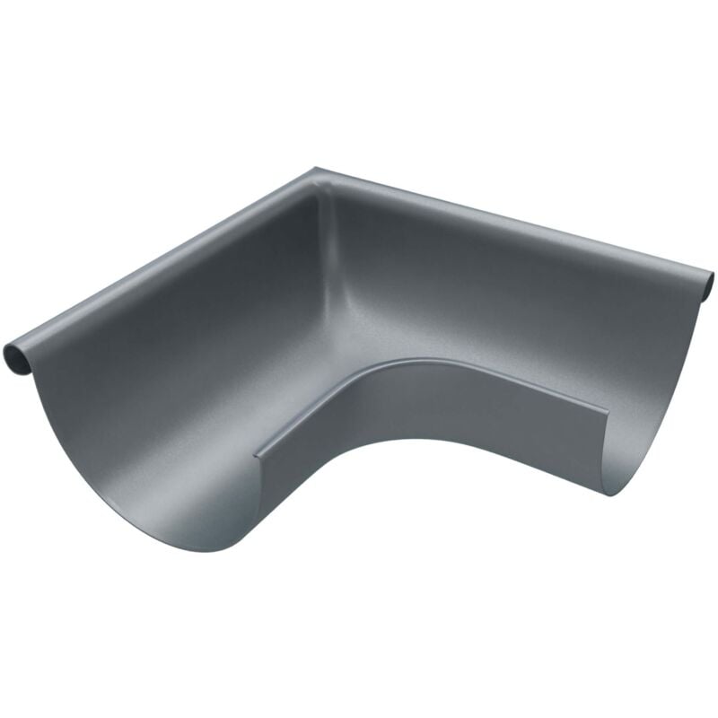 Zambelli - Cornière de gouttière 90 degrés (angle extérieur) galvanisée Cornière de gouttière avec bourrelet extérieur pour gouttière demi-ronde,