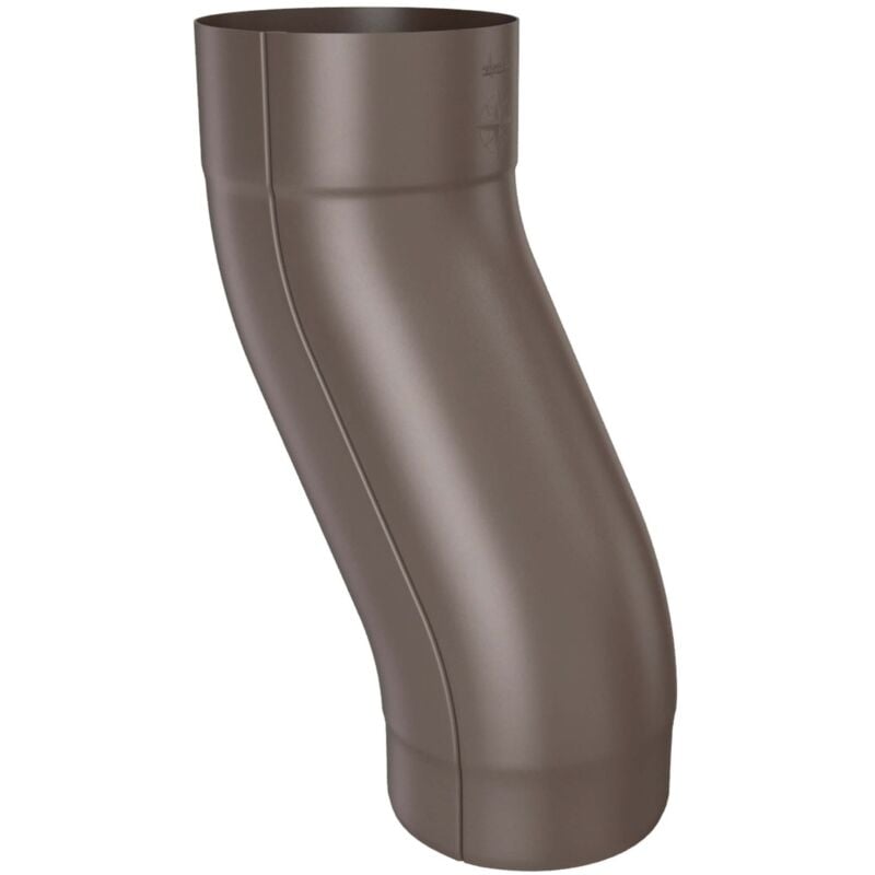 Coude de socle galvanisé, coude à étages, plié en une pièce pour ponter les saillies de mur et de crépi, 80mm brun cuivré - Zambelli