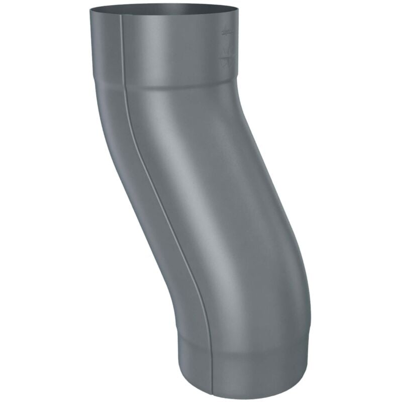 Coude de socle galvanisé, coude à étages, plié en une pièce pour ponter les saillies de mur et de crépi, 80mm Anthracite - Zambelli