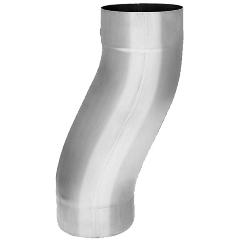 Coude de socle galvanisé, coude à étages, plié en une pièce pour ponter les saillies de mur et de crépi, 100mm Argenté - Zambelli