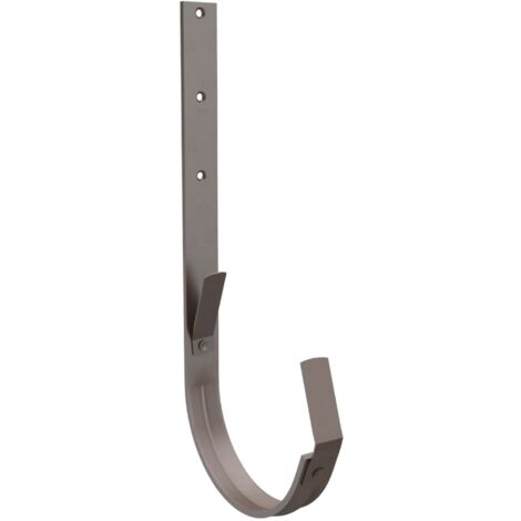 ZAMBELLI Dachrinnenhalter verzinkt Rinneneisen, Rinnenhalter für Dachrinne halbrund, einfach montiert ohne löten, 105mm / 250/8 teilig Kupferbraun